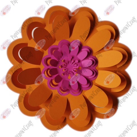 Kwiat 3D 101 Dwukolorowy Dekoracje z papieru