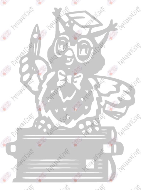 Sowa na książkach 1 Dekoracje z papieru Sowa na książkach 1 Dekoracje z papieru