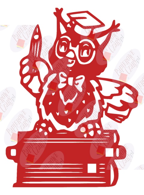 Sowa na książkach 1 Dekoracje z papieru Sowa na książkach 1 Dekoracje z papieru