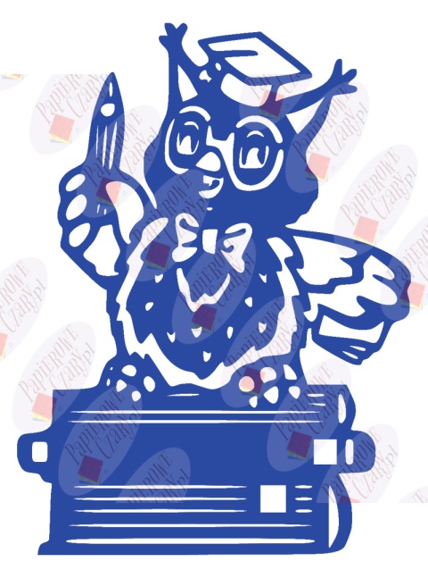 Sowa na książkach 1 Dekoracje z papieru Sowa na książkach 1 Dekoracje z papieru