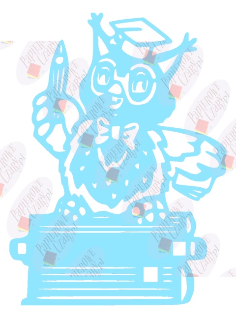 Sowa na książkach 1 Dekoracje z papieru Sowa na książkach 1 Dekoracje z papieru