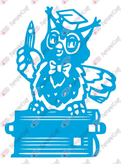 Sowa na książkach 1 Dekoracje z papieru Sowa na książkach 1 Dekoracje z papieru