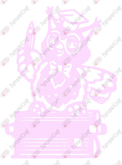 Sowa na książkach 1 Dekoracje z papieru Sowa na książkach 1 Dekoracje z papieru