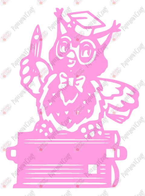 Sowa na książkach 1 Dekoracje z papieru Sowa na książkach 1 Dekoracje z papieru