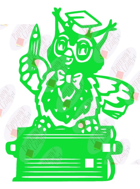 Sowa na książkach 1 Dekoracje z papieru Sowa na książkach 1 Dekoracje z papieru