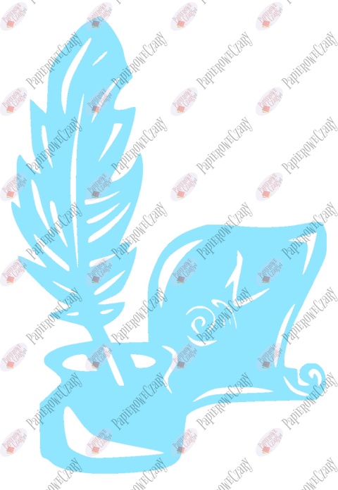 Pióro z kałamażem 1 Dekoracje z papieru