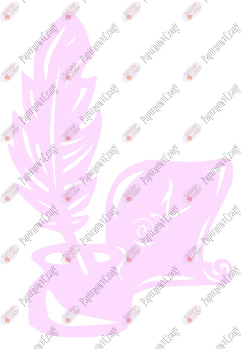 Pióro z kałamażem 1 Dekoracje z papieru