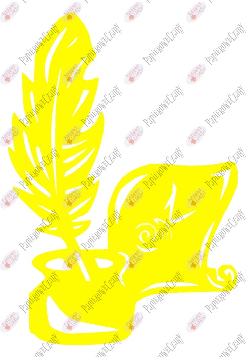 Pióro z kałamażem 1 Dekoracje z papieru