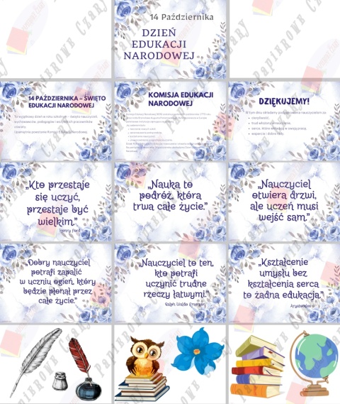 14 Października Dzień Edukacji Narodowej - Pomoce dydaktyczne - plik PDF - PRODUKT CYFROWY