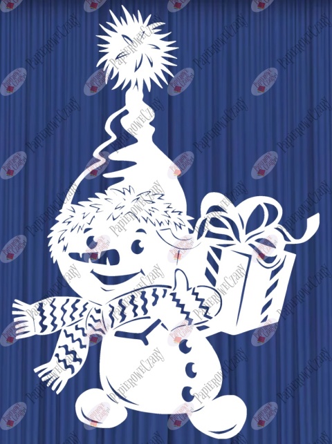 Bałwan 7 Dekoracje z papieru