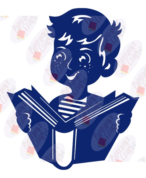 Chłopiec z książką 1 Rok szkolny Dekoracje z papieru