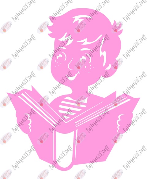 Chłopiec z książką 1 Rok szkolny Dekoracje z papieru