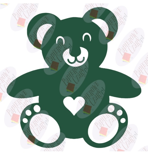 Miś 1 Dekoracje z papieru Miś 1 Dekoracje z papieru