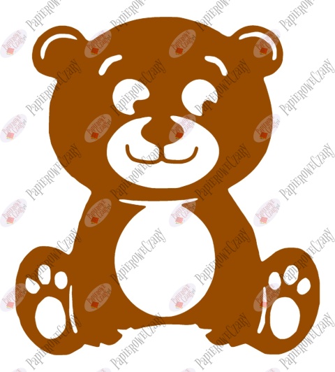 Miś 2 Dekoracje z papieru