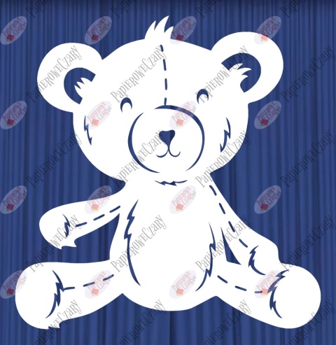 Miś 3 Dekoracje z papieru