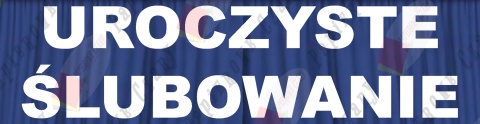 Napis "UROCZYSTE ŚLUBOWANIE" 2 Pasowanie Ślubowanie Dekoracje z papieru
