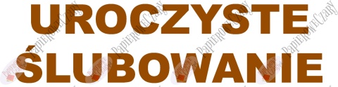 Napis "UROCZYSTE ŚLUBOWANIE" 2 Pasowanie Ślubowanie Dekoracje z papieru