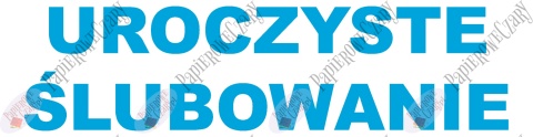 Napis "UROCZYSTE ŚLUBOWANIE" 2 Pasowanie Ślubowanie Dekoracje z papieru