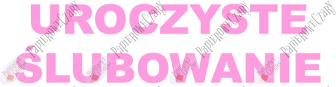 Napis "UROCZYSTE ŚLUBOWANIE" 2 Pasowanie Ślubowanie Dekoracje z papieru