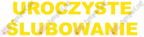 Napis "UROCZYSTE ŚLUBOWANIE" 2 Pasowanie Ślubowanie Dekoracje z papieru