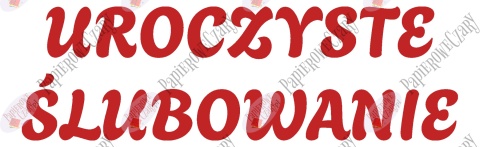 Napis "UROCZYSTE ŚLUBOWANIE" 1 Pasowanie Ślubowanie Dekoracje z papieru