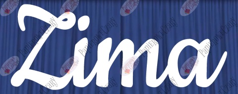 Napis "Zima" 2 Dekoracje z papieru