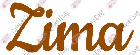 Napis "Zima" 2 Dekoracje z papieru