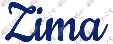 Napis "Zima" 2 Dekoracje z papieru