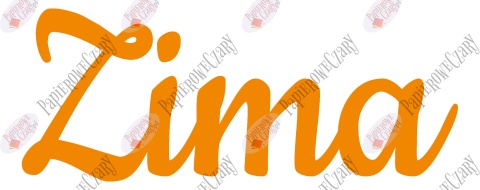 Napis "Zima" 2 Dekoracje z papieru