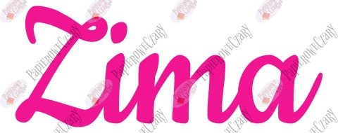 Napis "Zima" 2 Dekoracje z papieru