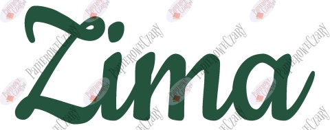 Napis "Zima" 2 Dekoracje z papieru