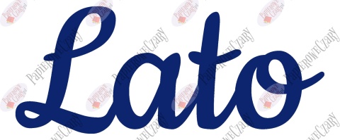 Napis "Lato" 2 Dekoracje z papieru