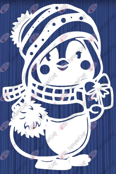 Pingwin 1 Dekoracje z papieru