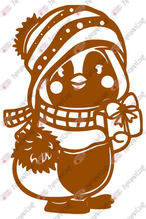 Pingwin 1 Dekoracje z papieru