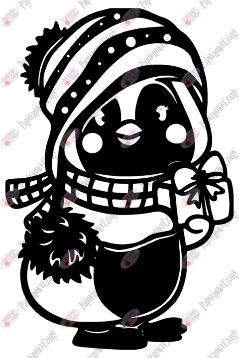 Pingwin 1 Dekoracje z papieru