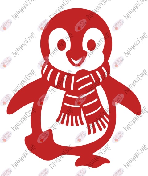 Pingwin 3 Dekoracje z papieru