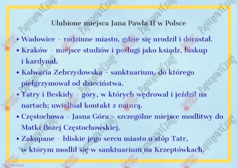 Dzień Papieski - Pomoce dydaktyczne - plik PDF - PRODUKT CYFROWY