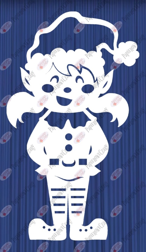 Elf 1 Zima Dekoracje z papieru