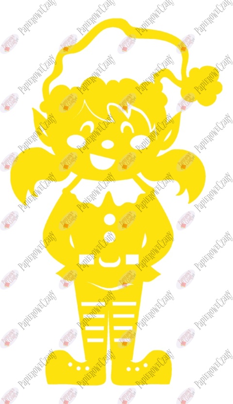 Elf 1 Zima Dekoracje z papieru