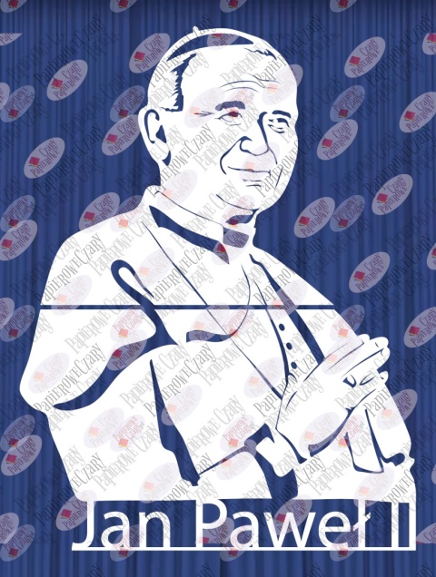 Papież Jan Paweł II Postać Dekoracje z papieru