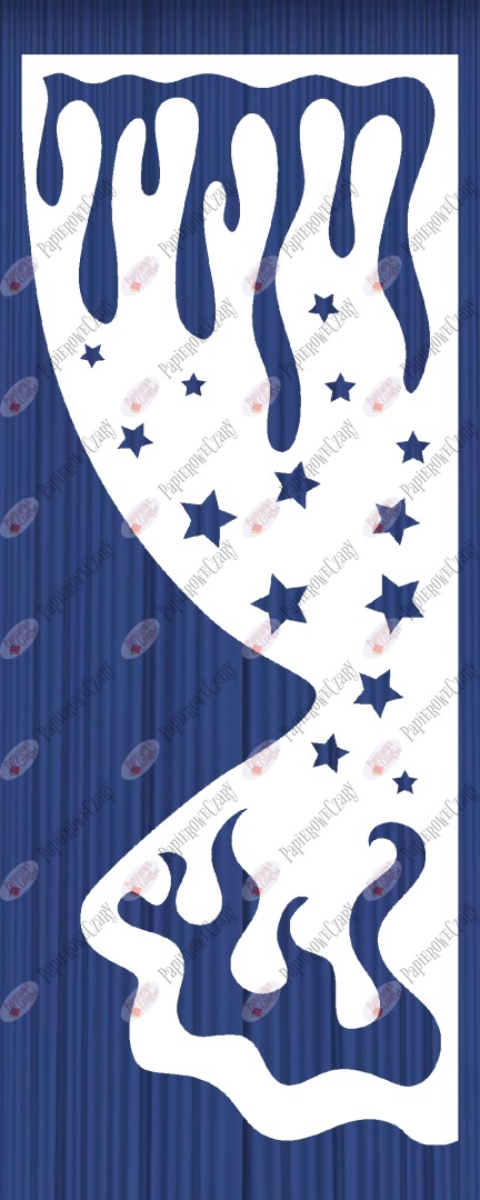 Zasłonka zimowa 4 ZIMA Dekoracje z papieru