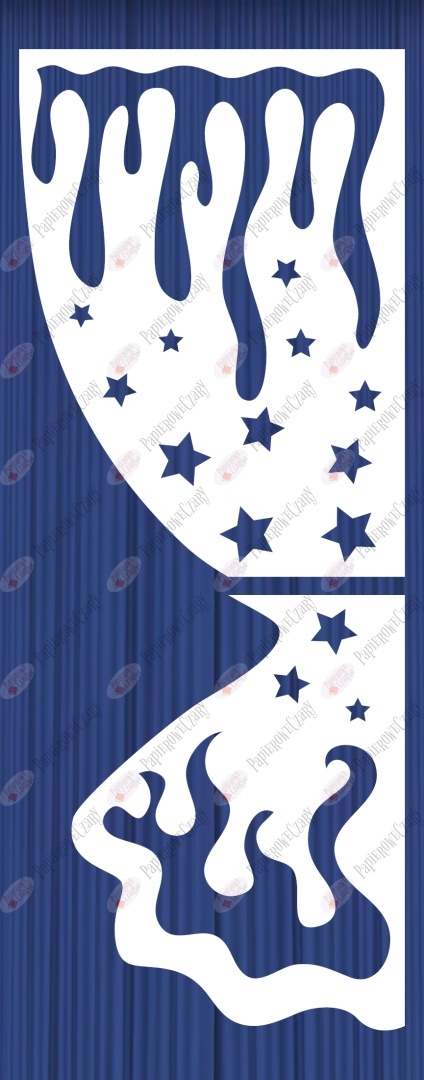 Zasłonka zimowa 4 ZIMA Dekoracje z papieru