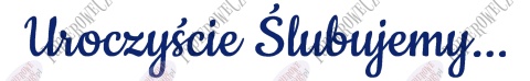 Napis "Uroczyście Ślubujemy..." 1 Dekoracje z papieru