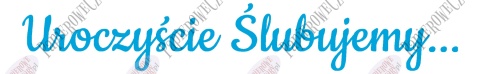 Napis "Uroczyście Ślubujemy..." 1 Dekoracje z papieru