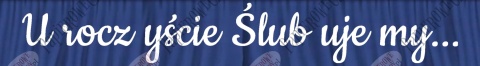 Napis "Uroczyście Ślubujemy..." 1 Dekoracje z papieru