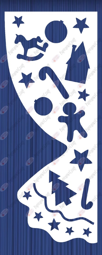 Zasłonka zimowa 5 ZIMA Dekoracje z papieru