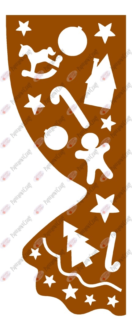 Zasłonka zimowa 5 ZIMA Dekoracje z papieru