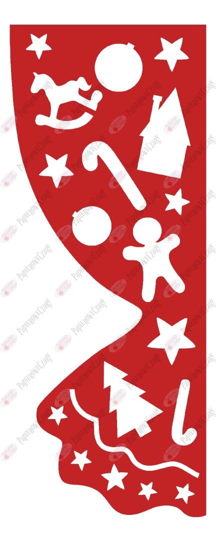 Zasłonka zimowa 5 ZIMA Dekoracje z papieru