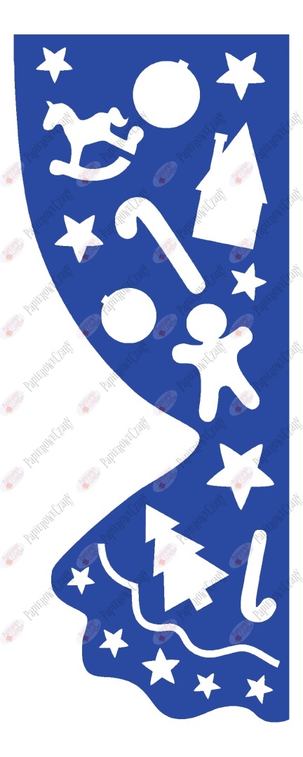 Zasłonka zimowa 5 ZIMA Dekoracje z papieru