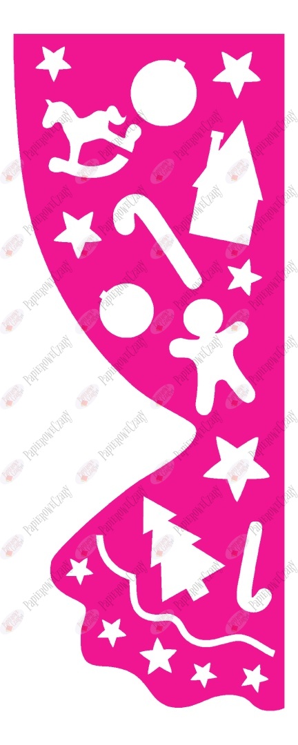 Zasłonka zimowa 5 ZIMA Dekoracje z papieru